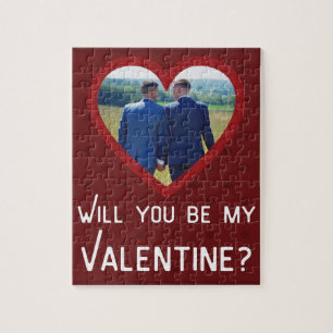 Custom Foto Valentine's Jigsaw Puzzle