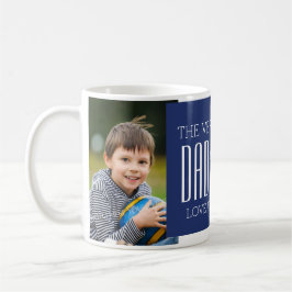 Custom Foto Vatertag Tasse Blau