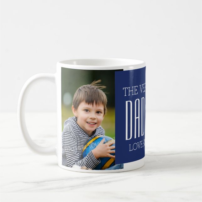 Custom Foto Vatertag Tasse Blau (Links)
