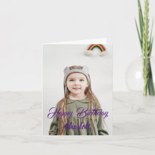 Custom Foto von Personalized Birthday Card. Card Karte