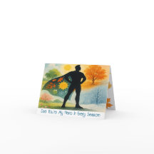 Custom Foto Wasserfarbe Vier Jahreszeiten Vatertag