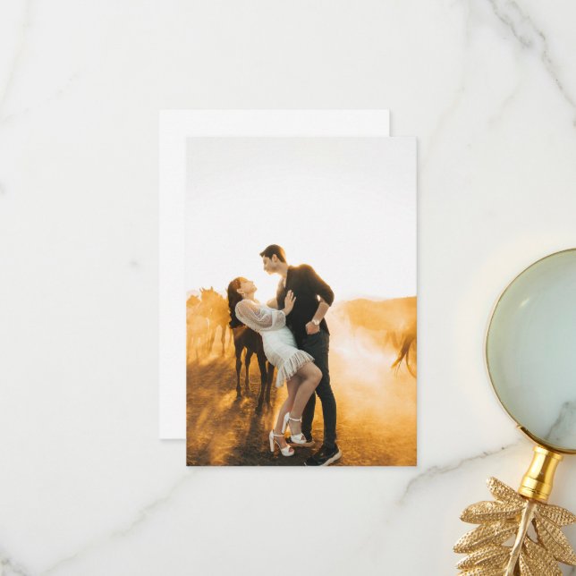 Custom Foto Wedding Cards Dankeskarte (Vorderseite/Rückseite Beispiel)