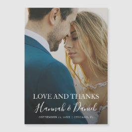 Custom Foto Wedding Danke Magnet Template