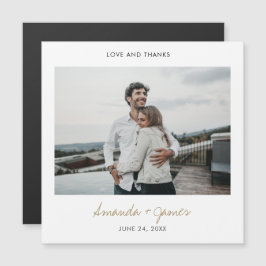 Custom Foto Wedding Danke Magnet Template