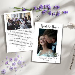 Custom Foto Wedding Dankeschön Card - Personalisie Dankeskarte