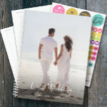 Custom Foto Wedding Planer<br><div class="desc">Wedding planner with your favorite foto on the front and the same or a different foto on the back - personalized with your details in chic lettering. Planner inklusive monthly and weekly layouts,  12 Months,  60 Seiten mit with laminated soft cover front and back covers.</div>