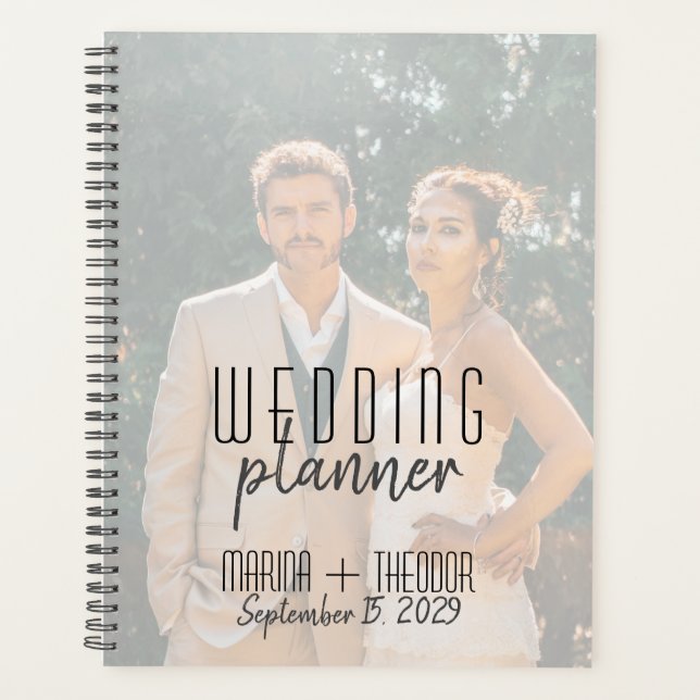 Custom Foto Wedding Planner Notebook Planer (Vorderseite)