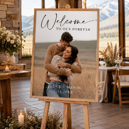 Custom Foto Wedding Welcome Printed Poster