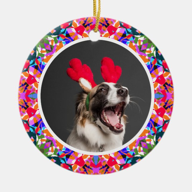 Custom Foto Weihnachten Dopamin Dekoration farbenf (Vorne)