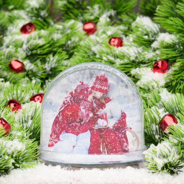 Custom Foto Weihnachts-Erinnerungen Schneekugeln (Weihnachten)