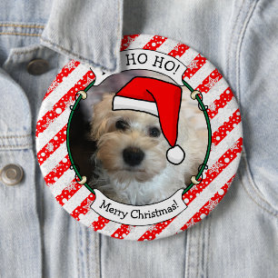 Custom Foto Weihnachts-Weihnachtsmannmütze Pet HO Button