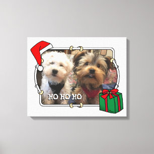 Custom Foto Weihnachts-Weihnachtsmannmütze Pet HO Leinwanddruck