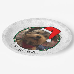 Custom Foto Weihnachts-Weihnachtsmannmütze Pet HO  Pappteller
