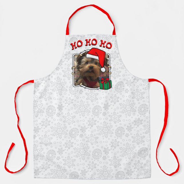 Custom Foto Weihnachts-Weihnachtsmannmütze Pet HO  Schürze (Vorderseite)