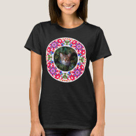 Custom Foto Weihnachtsferien Hund Happy Holidays P T-Shirt