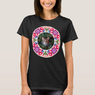 Custom Foto Weihnachtsferien Hund Happy Holidays P T-Shirt