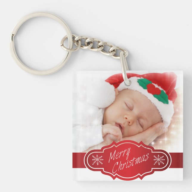 Custom Foto Weihnachtsgeschenk - Schlüsselanhänger (Vorderseite)