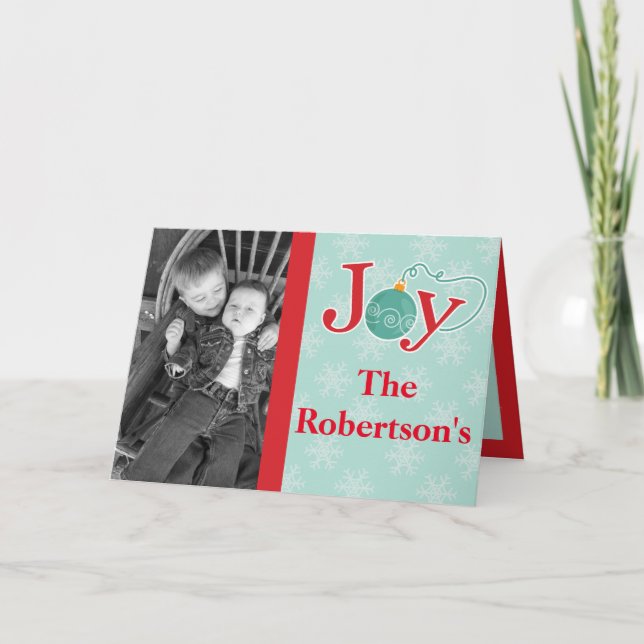 Custom Foto Weihnachtskarte Feiertagskarte (Vorderseite)