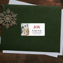 Custom Foto Winter Weihnachtsfest Rücksendeadresse