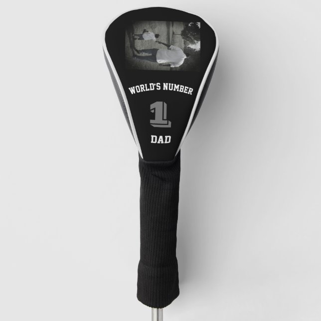 Custom Foto World's Number One Vater Uncle Golf Headcover (Vorderseite)