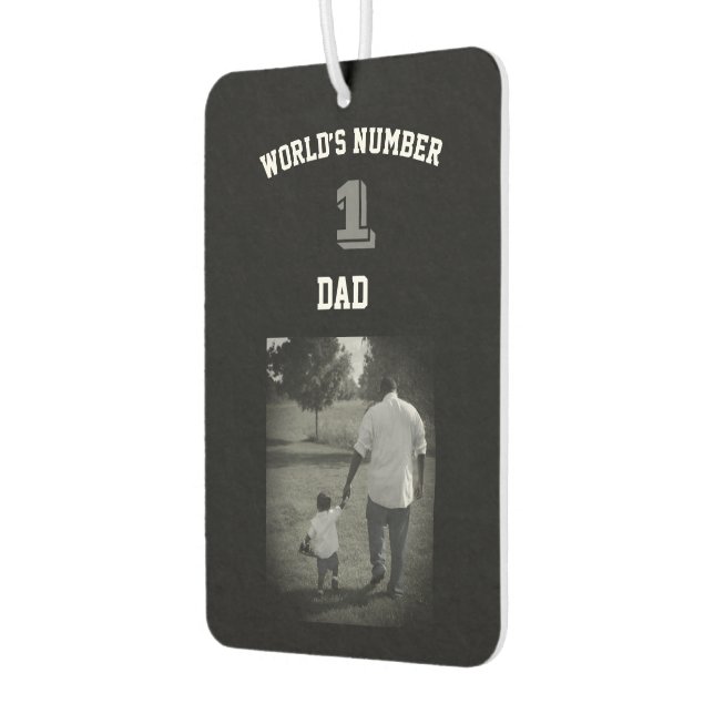 Custom Foto World's Nummer 1 Vater Großvater Uncle Autolufterfrischer (Links)