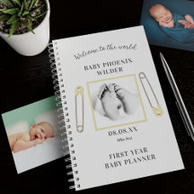 Custom Foto Yellow Baby's First Year Planner