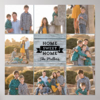 Custom Foto Zuhause Sweet Zuhause Pale Wood Rustic