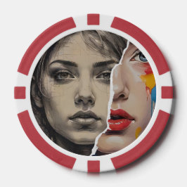 Custom Foto Zuhause Turnier Game Night Poker Pokerchips