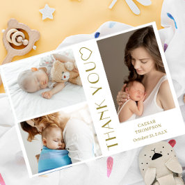 Custom Fotos Moderne Babydusche Vielen Dank Invita Einladung