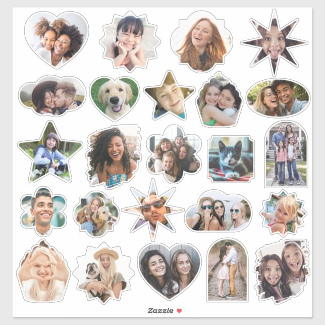 Custom Fotos Niedlich Fun Formen Vinyl Stickers Sh Aufkleber (Blatt)