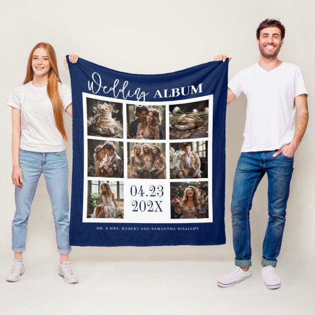Custom Fotos Theme Wedding Album Fleecedecke (Beispiel)