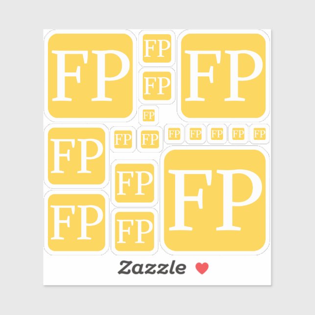 Custom FP Small 4" x 4" Stickers von Janz Aufkleber (Blatt)