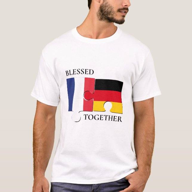 Custom FRANCE DEUTSCHLAND gesegnet T-Shirt (Vorderseite)