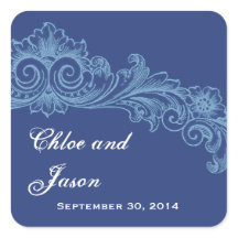 Custom French and Baby Blue Wedding