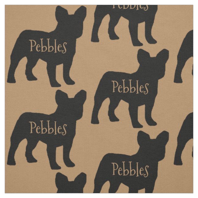 Custom French Bulldog Dog Fabric Stoff (Muster)