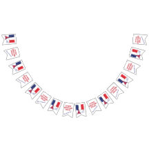 Custom French Flag BASTILLE DATEIEN Bunting Flags