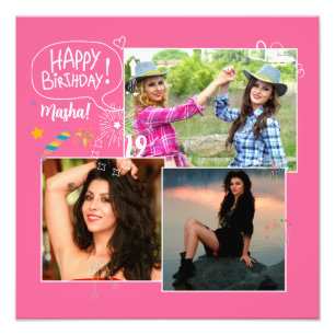 Custom Friend Happy Birthday Fotodruck