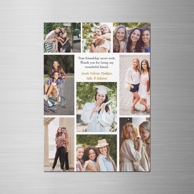 Custom Friends Collage Friendship Magnet Card (Von Creator hochgeladen)