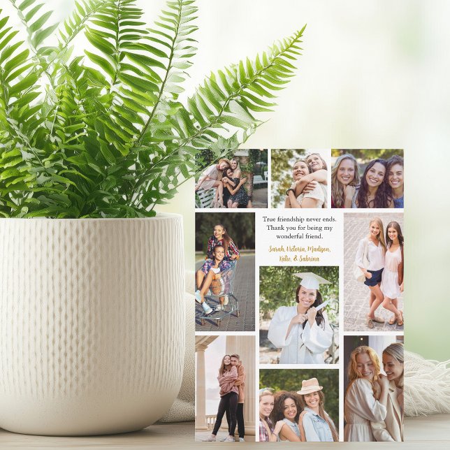 Custom Friends Collage Friendship Quote Card (Von Creator hochgeladen)