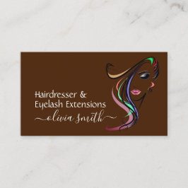 Custom Friseur & Eyelash-Erweiterungen Visitenkarte