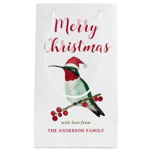 Custom FroChristmas Santa Hummingbird Kleine Geschenktüte