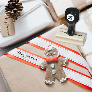 Custom Frohe Weihnachtsfeierlichkeiten Elegant Gummistempel