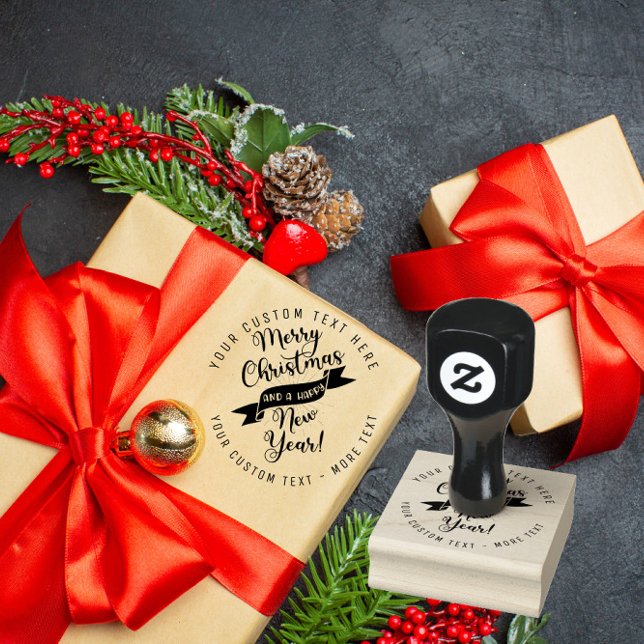Custom fröhliche Weihnachten BUSINESS LOGO Rubber  Gummistempel (Von Creator hochgeladen)