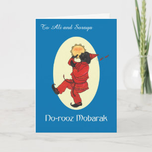 Custom Front Norooz Haji Firuz Persisches Neujahr Feiertagskarte