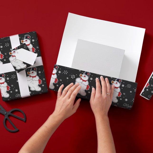 Custom Frosty the Snowman Weihnachtsschneeflocke Geschenkpapier (Von Creator hochgeladen)
