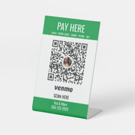 Custom Fügen Sie Ihren QR Code Venmo Zahlung hier Sockelschild