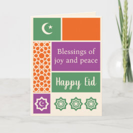 Custom Fun Colorful Modern Muslim Happy Card Feiertagskarte