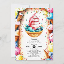 Custom Fun Creamy Ice Cream Geburtstag