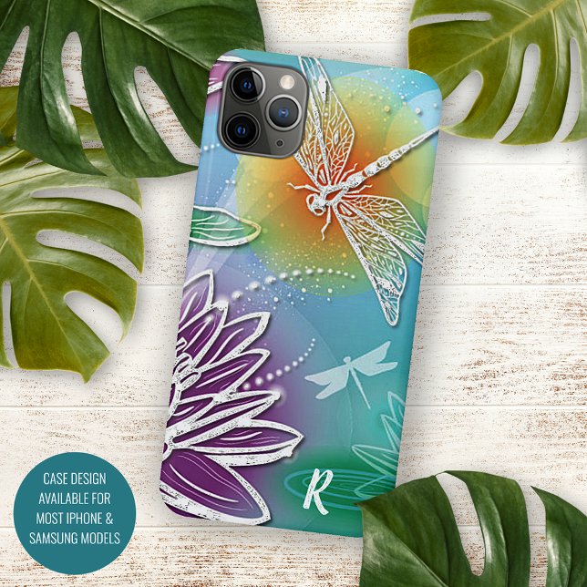 Custom Fun Dragonfly Farbenfrohe Moderne Frühlings iPhone Hülle (Von Creator hochgeladen)