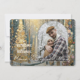 Custom Fun Farbenfrohe Abstrakte Winter Wunderland Feiertagskarte